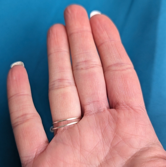 HANDMADE Anxiety Worry ring 360 glass beads fidget adjustable swirl meditation - Picture 7 of 9